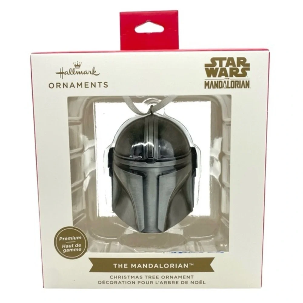 Star Wars Hallmark Mandalorian Helmet Metal Ornament New